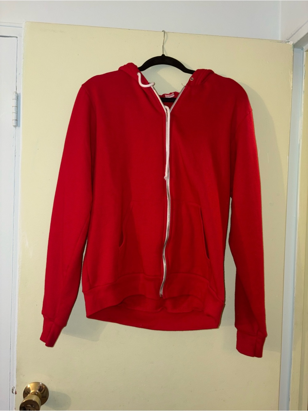 American Apparel Red Zip-Up Hoodie